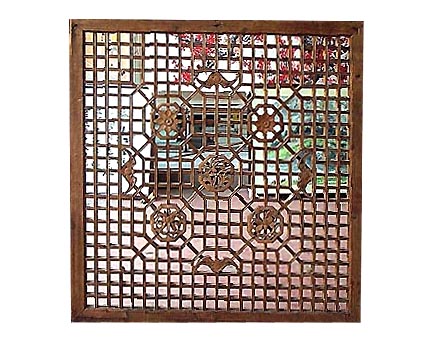 An Unusual Large Square Latticework Panel