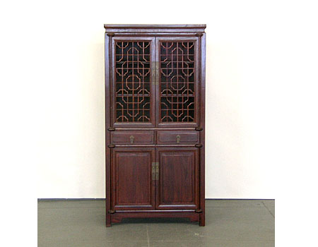 A Ningbo-style cabinet/amoire with latticework doors 